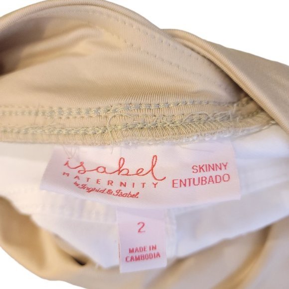 Isabel Maternity by Ingrid & Isabel Women's White Skinny Maternity Jeans Size 2 - Picture 5 of 7